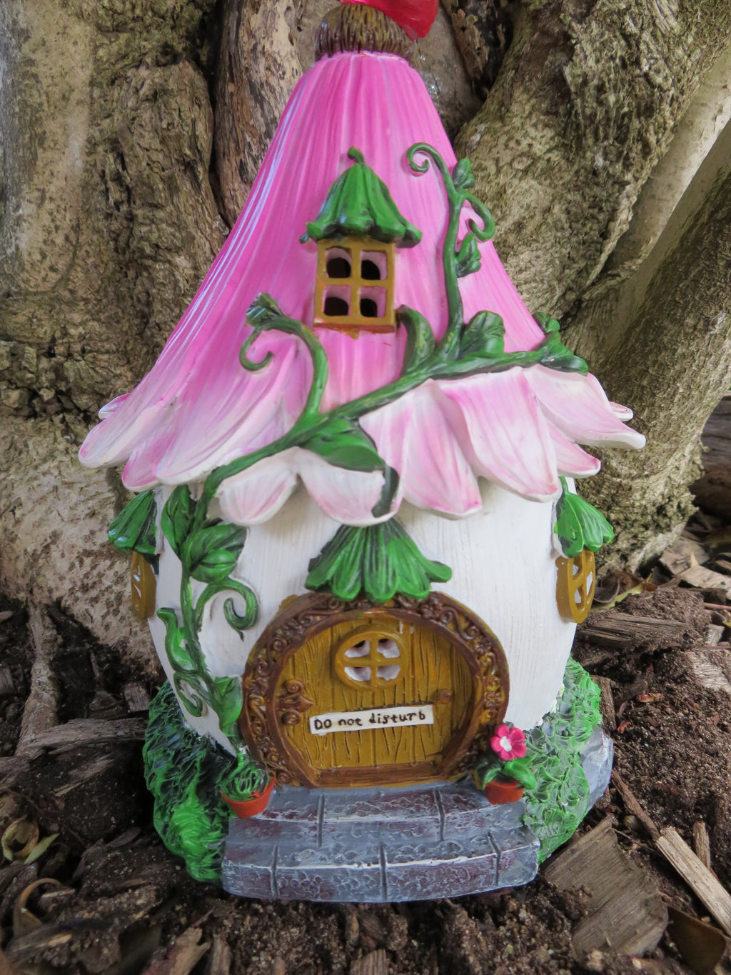 Solar Pink Flower Fairy House image 2