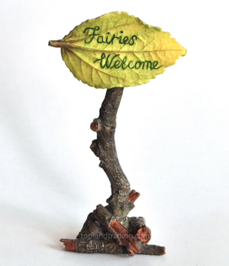 Fairies Welcome - fairy garden sign image 1