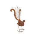 Rusty Metal Lyrebird Garden Statue