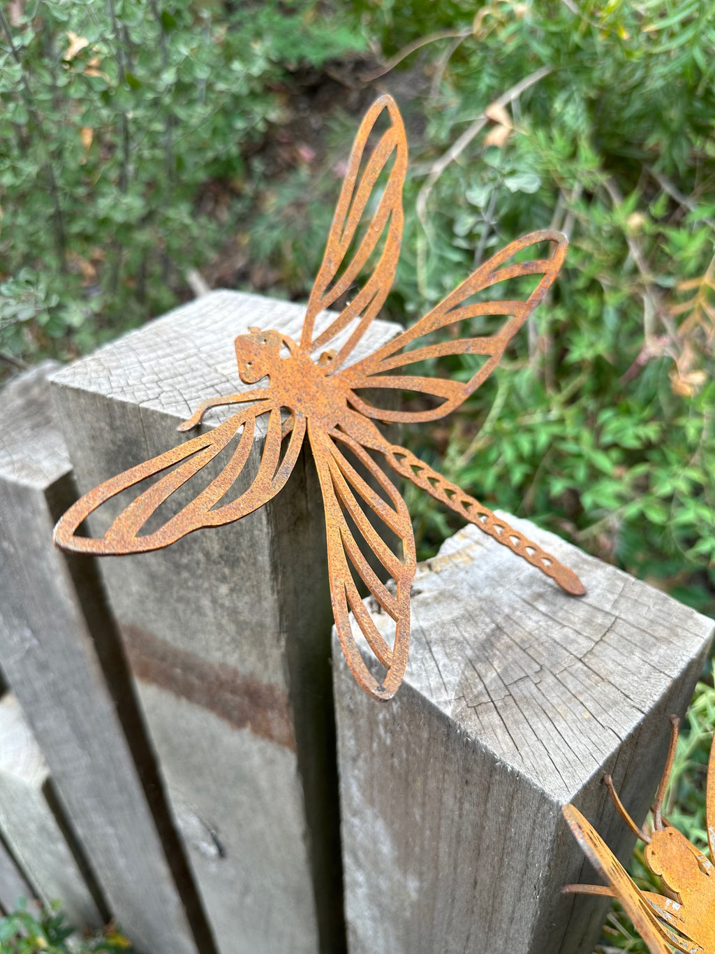Large Dragonfly or Butterfly Pot Sitter Decor image 5