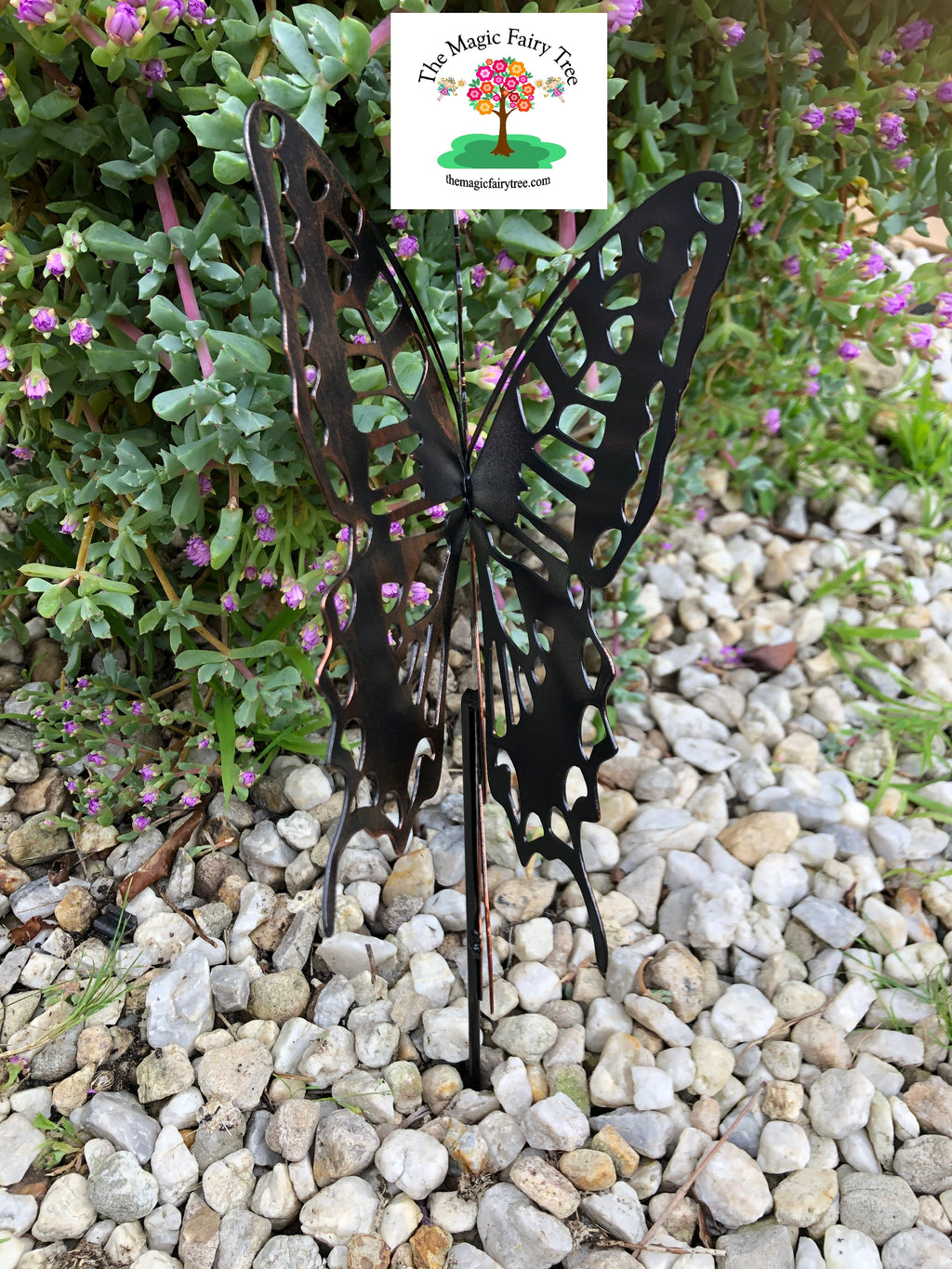 3D Butterfly Wings Metal Fairy Stake image 2