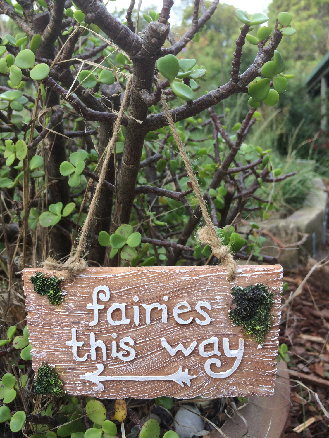 Fairies This Way - fairy garden sign image 0