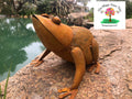 Large Rusty Metal Frog Garden Statue image 0