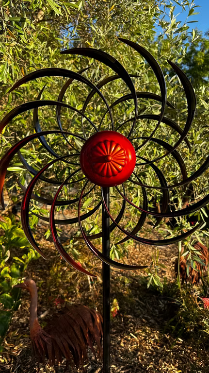 Turbo metal garden windmill