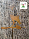 Tall Magpie rusty metal stake image 1