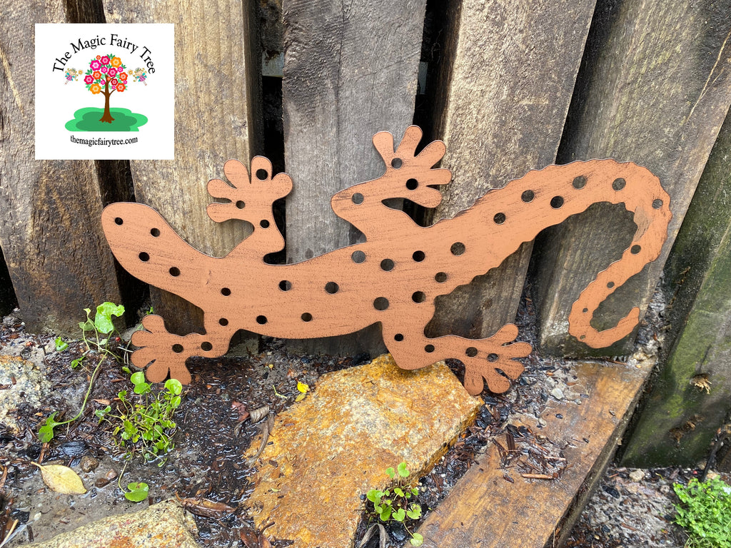 Spotted Gecko Metal Wall Art image 0