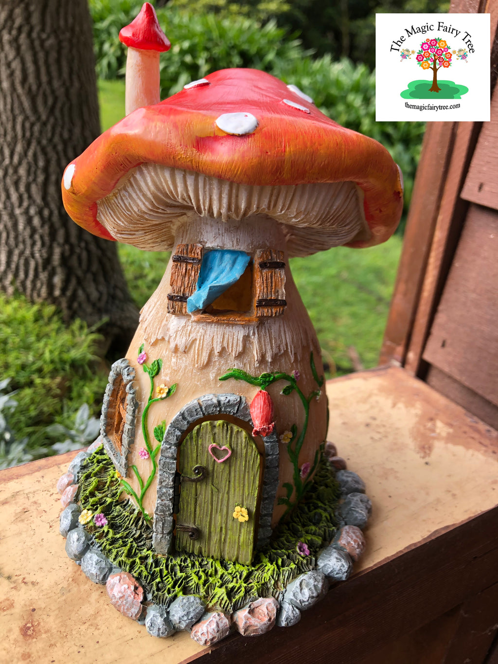 Red Mushroom House with opening door