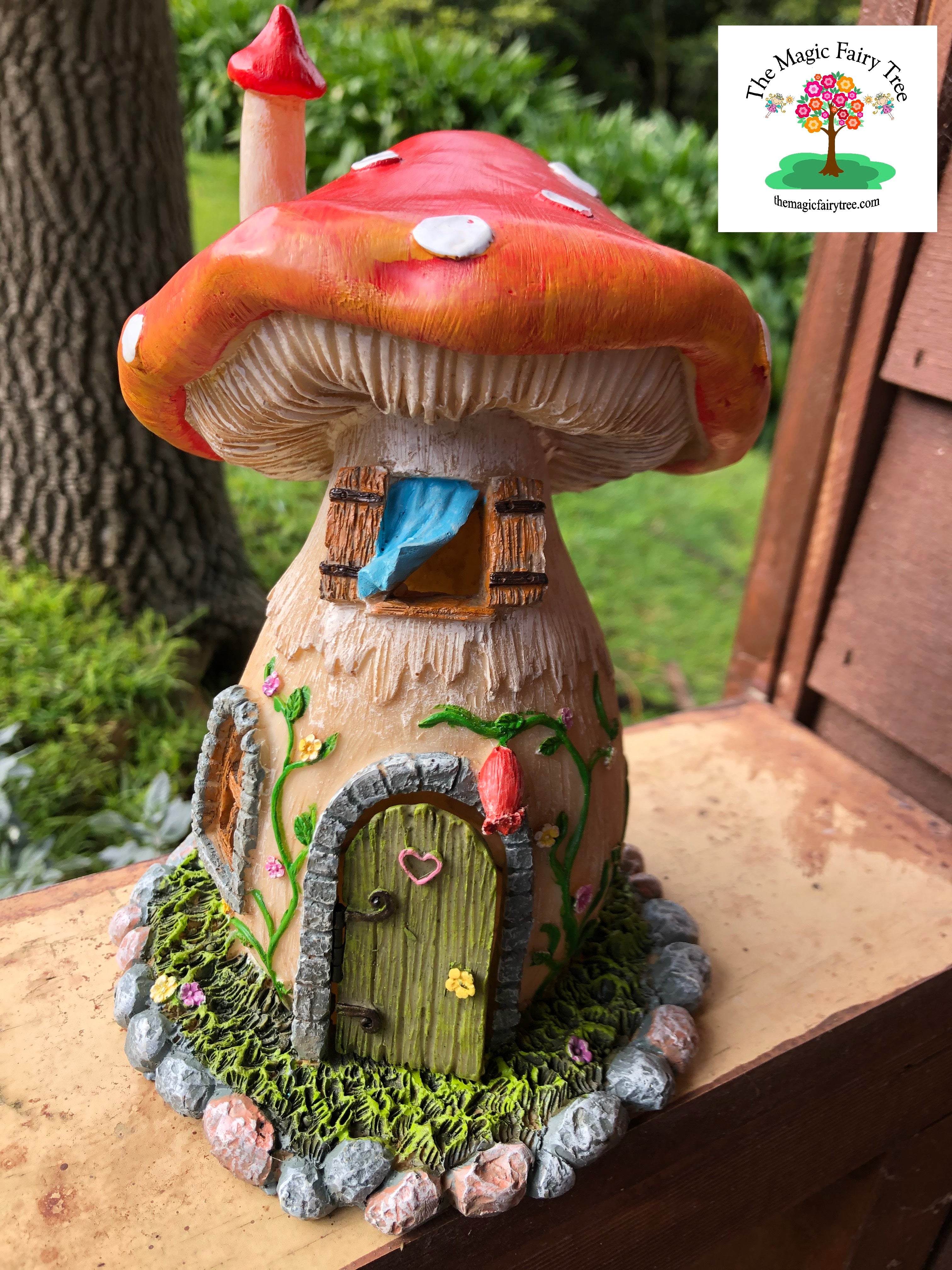 Red Mushroom House with opening door
