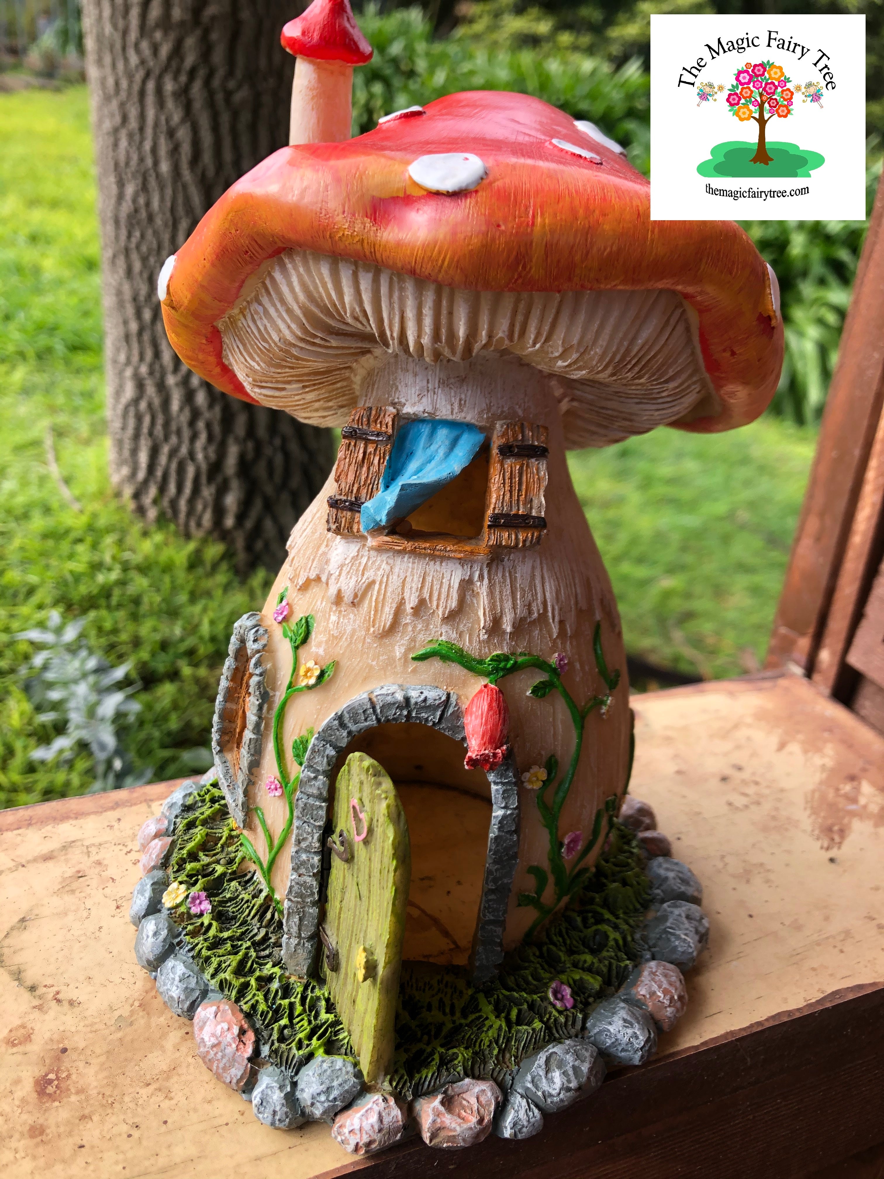Red Mushroom House with opening door