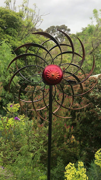 Turbo metal garden windmill