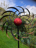 Turbo metal garden windmill