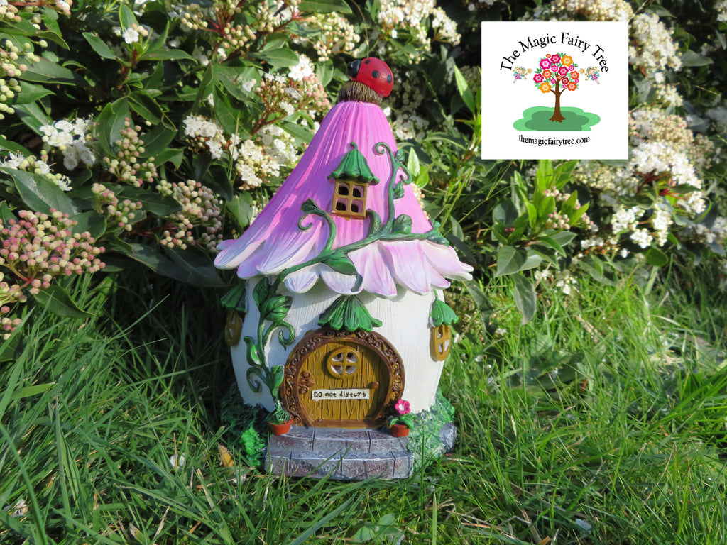 Solar Pink Flower Fairy House image 5