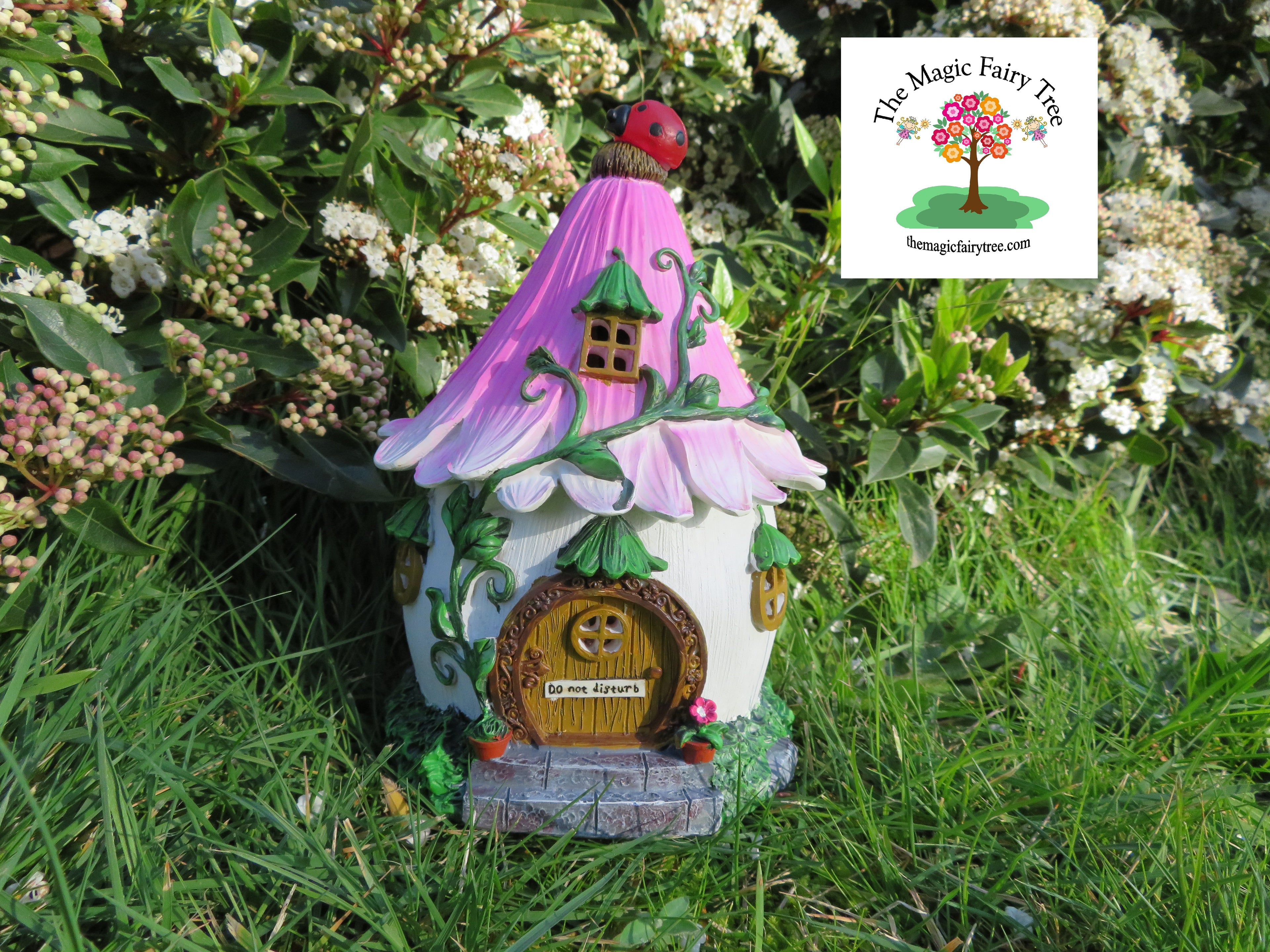 Solar Pink Flower Fairy House image 5