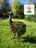 Metal standing emu chick garden statue image 0
