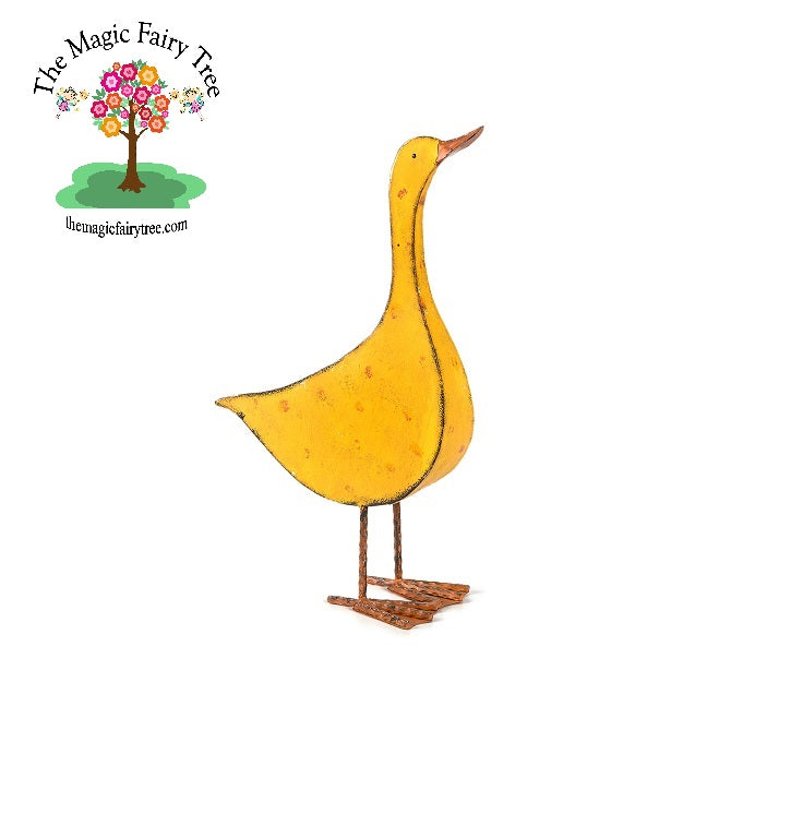 52cm Rustic Yellow Metal Duck image 6