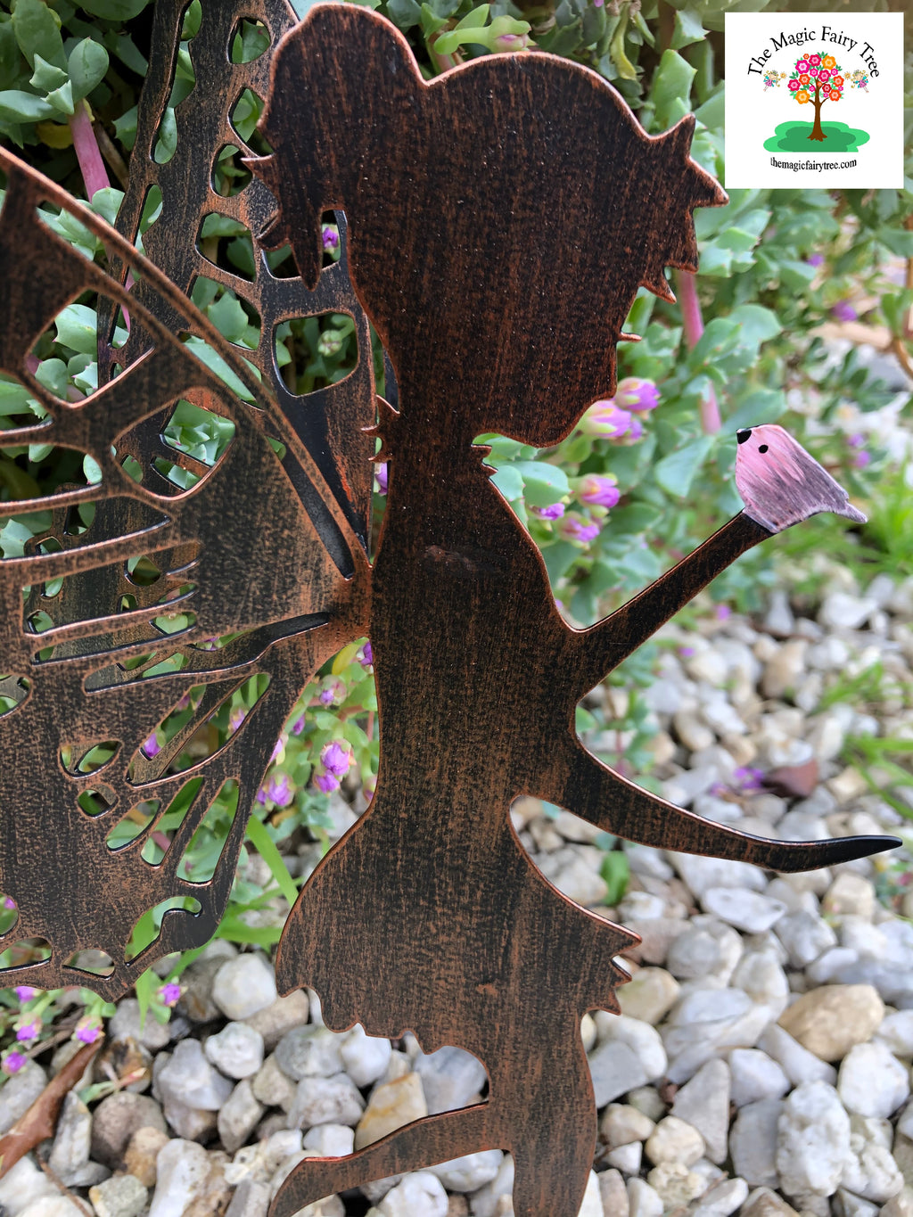 3D Butterfly Wings Metal Fairy Stake image 1