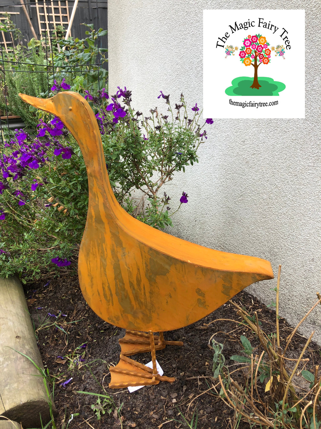 52cm Rusty Metal Duck image 1
