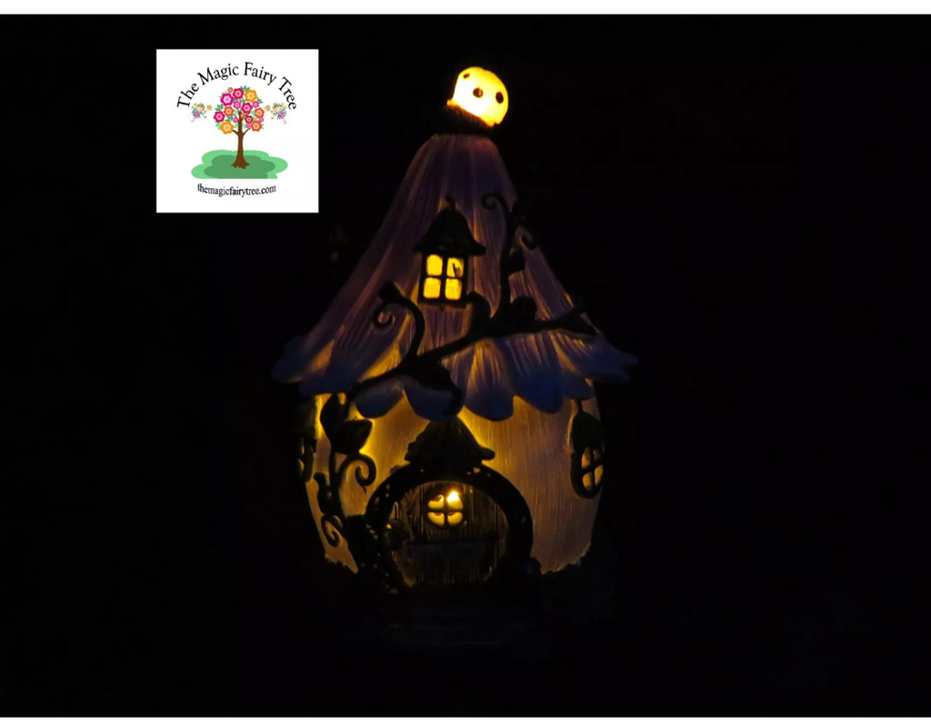 Solar Pink Flower Fairy House image 1