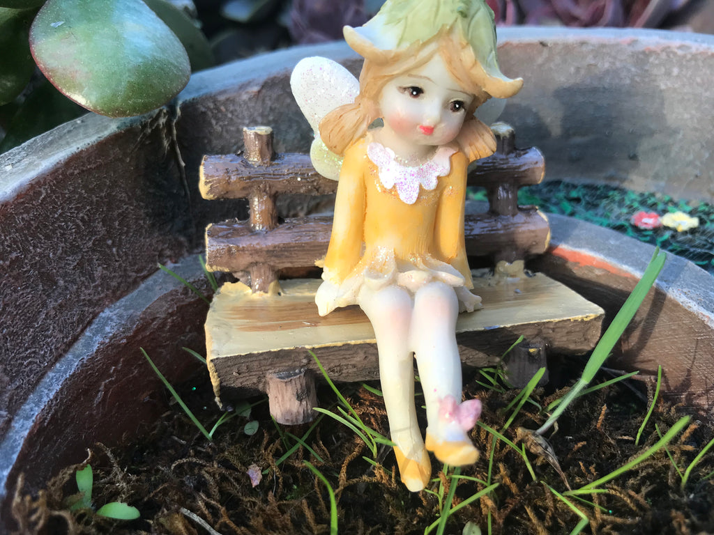 Flower Fairy Sitting Garden Fairy image 6