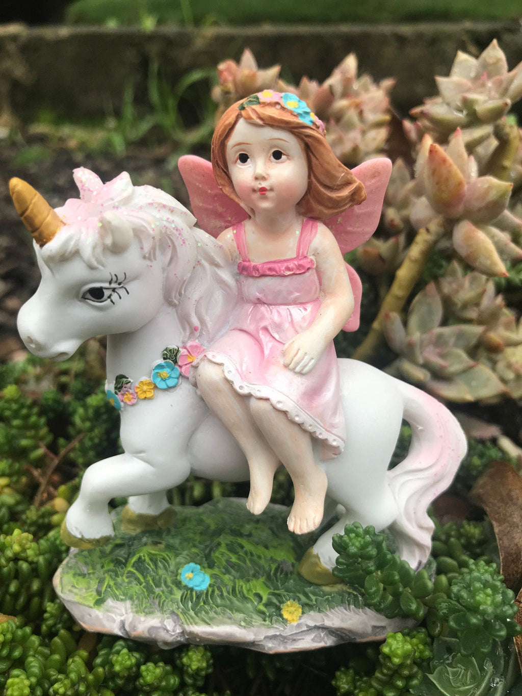 Fairy and unicorn friend figurines
