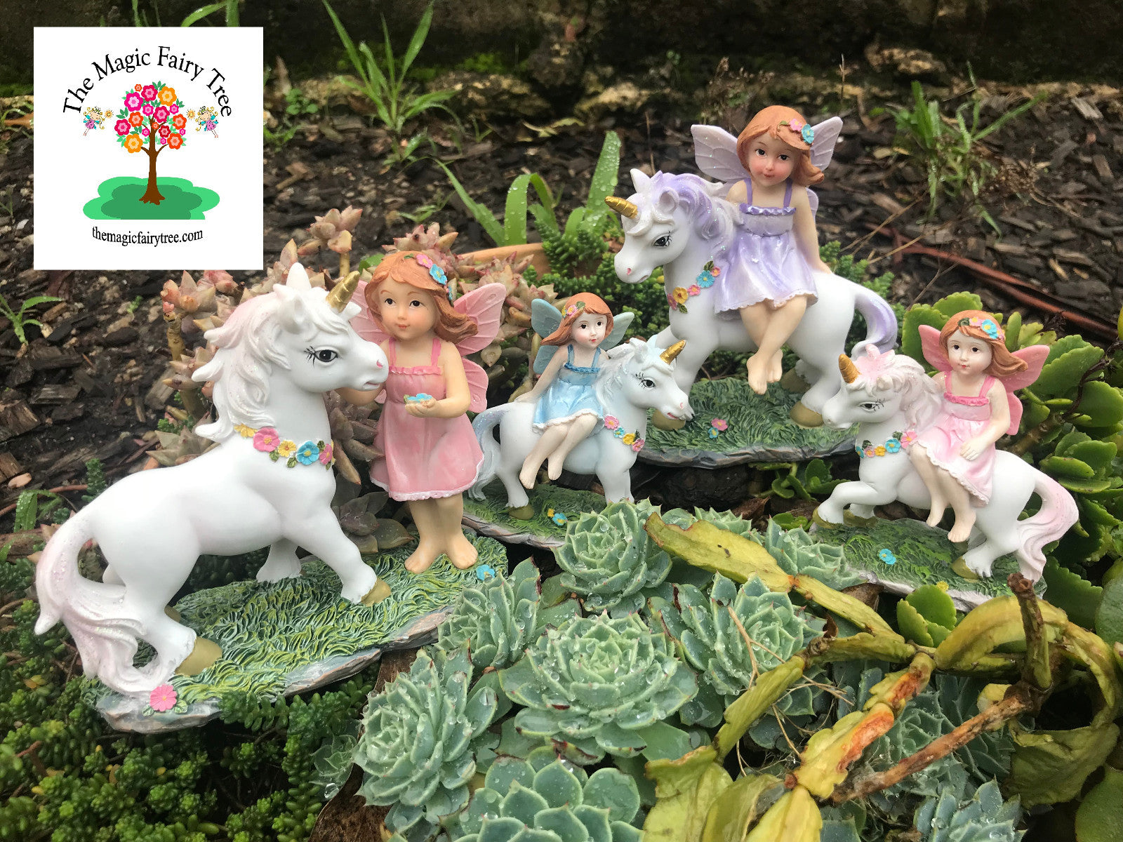 Fairy and unicorn friend figurines