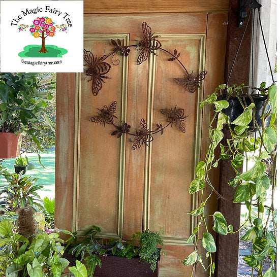 Metal Garland Wall Art - butterfly, dragonfly, bee, bird