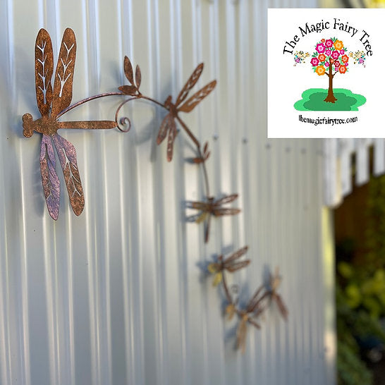 Metal Garland Wall Art - butterfly, dragonfly, bee, bird