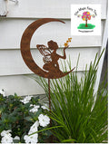 Moon Fairy Garden Stakes
