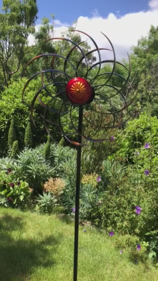 Turbo metal garden windmill
