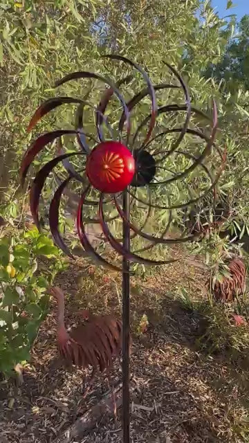 Turbo metal garden windmill