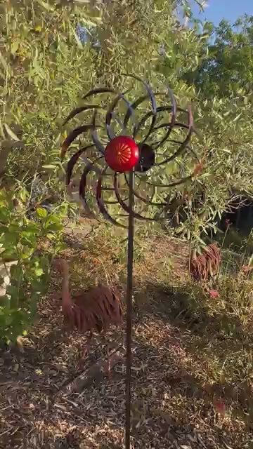 Turbo metal garden windmill