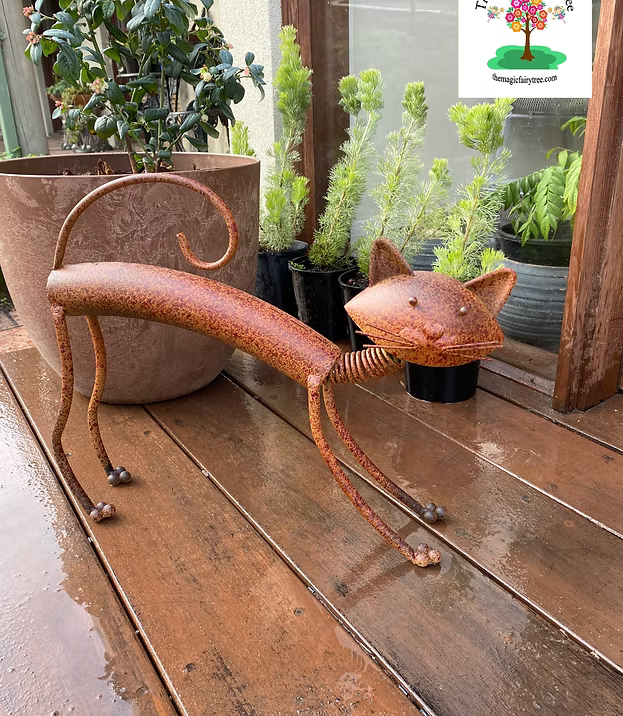 Stretching Cat Kinetic Art